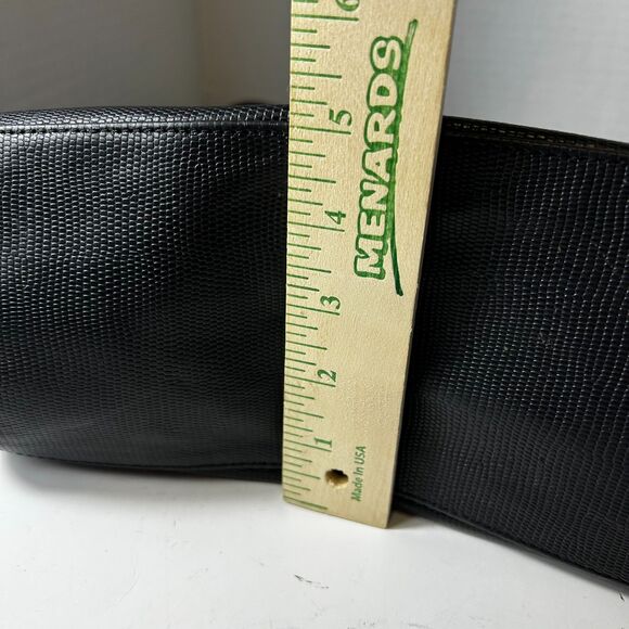 Marc By Marc Jacobs Black Reptile Textured Leather Dual Handle Tote Bag - Picture 13 of 13